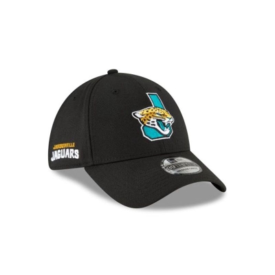 Jacksonville Jaguars Gorra | New Era NFL Logo Mix 39thirty Stretch Fit Cap Mexico - Negros